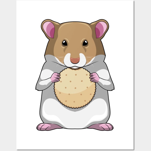Hamster with Biscuit Wall Art by Markus Schnabel